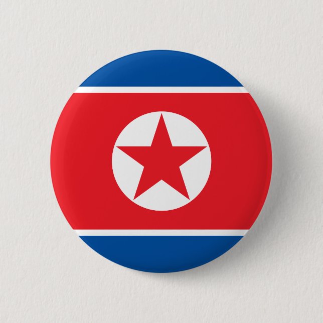 North Korea Flag Button (Front)