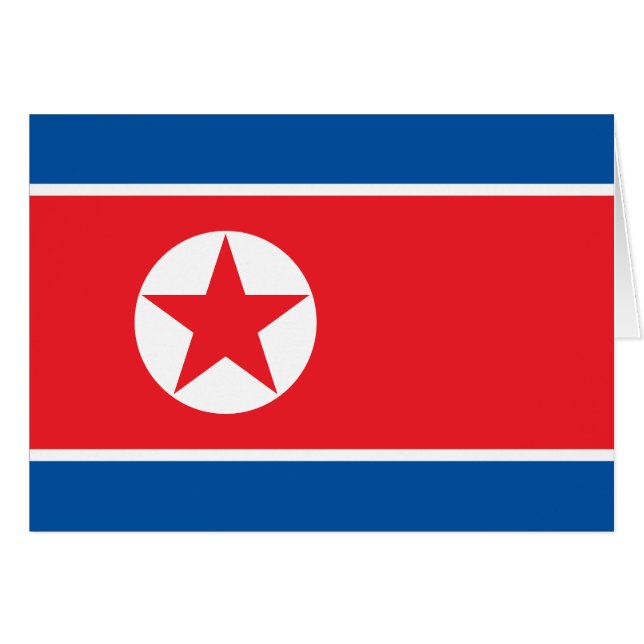 North Korea Flag Cards (Front Horizontal)