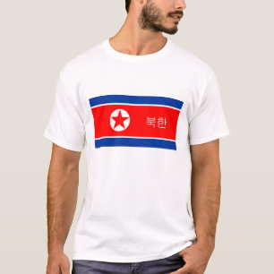 north korea flag country korean text name T-Shirt
