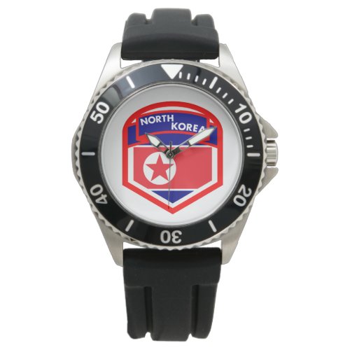 North Korea Flag Crest Watch