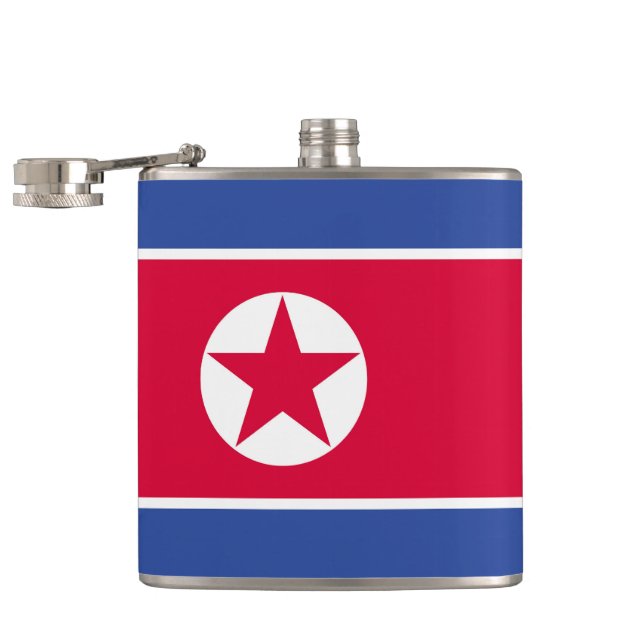 North Korea flag Flask (Opened)