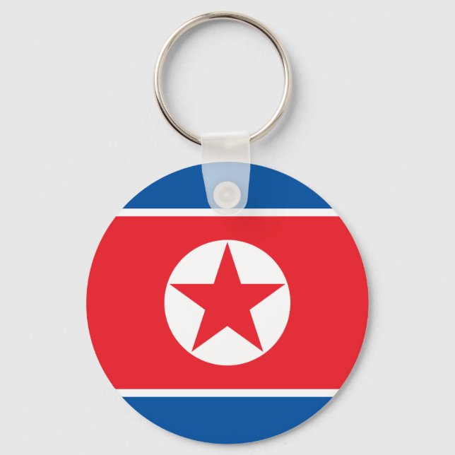 North Korea Flag Keychain (Front)