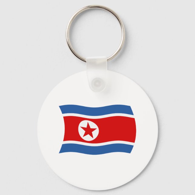 North Korea Flag Keychain (Front)