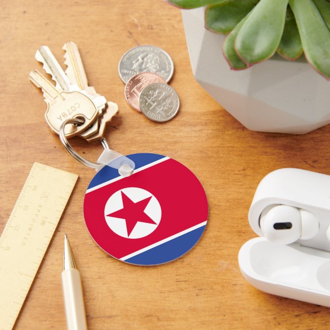 North Korea flag Keychain (Desk)