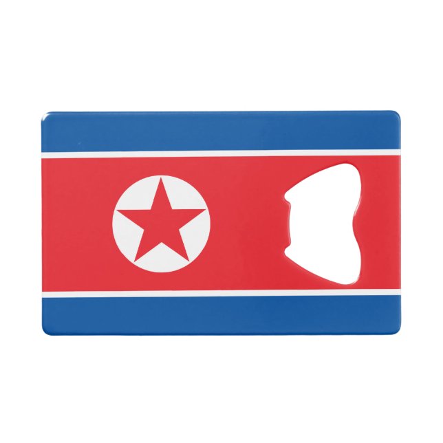 North Korea Flag Keychain Bottle Opener (Front (Horizontal))