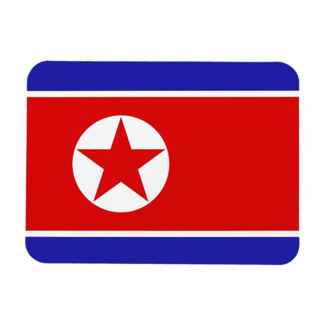 North Korea Flag Magnet (Horizontal)