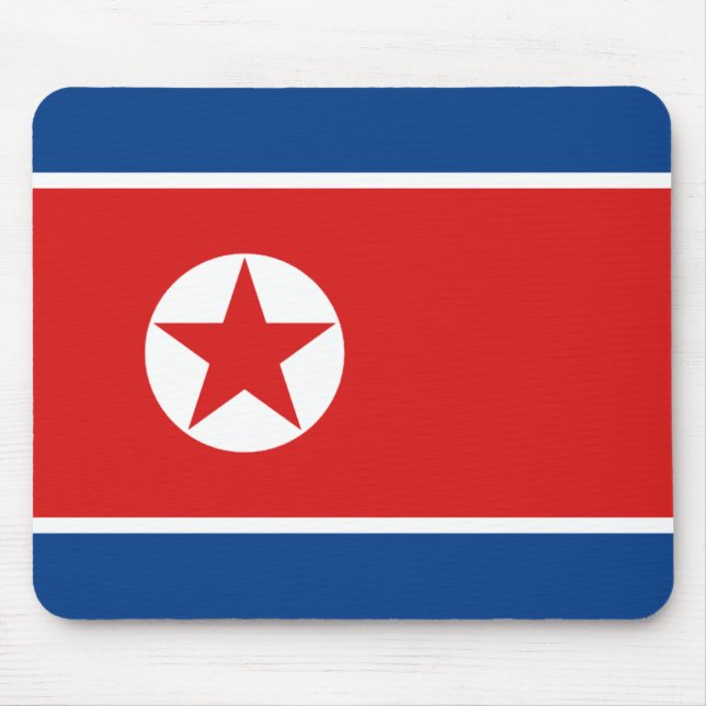 North Korea Flag Mousepad (Front)