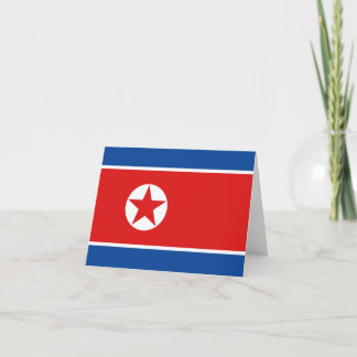 North Korea Flag Notecard