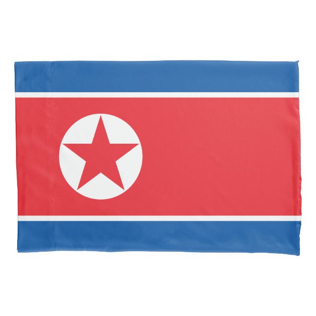 North Korea Flag Pillow Case (Front)