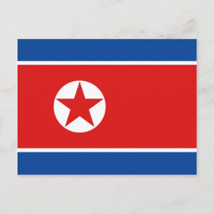 North Korea Flag Postcard
