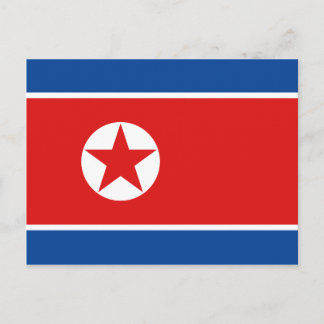 North Korea Flag Postcard