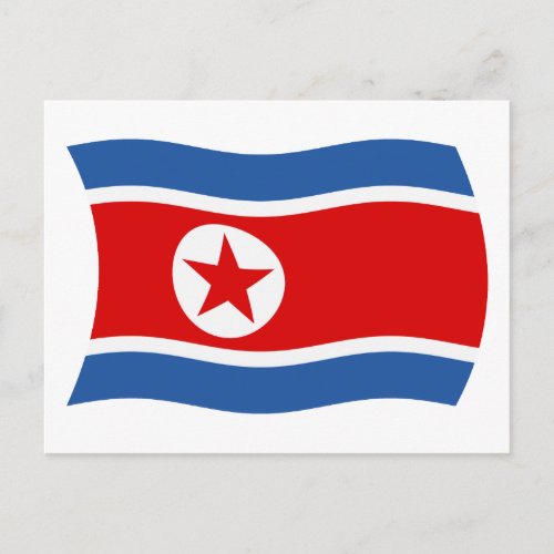 North Korea Flag Postcard