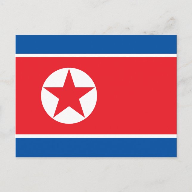 North Korea Flag Postcard (Front)