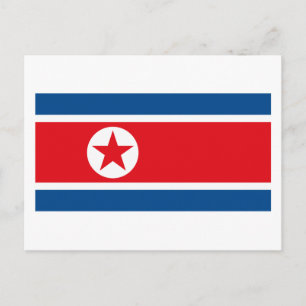 North Korea Flag Postcard