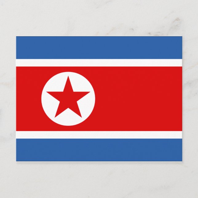 North Korea Flag Postcard (Front)