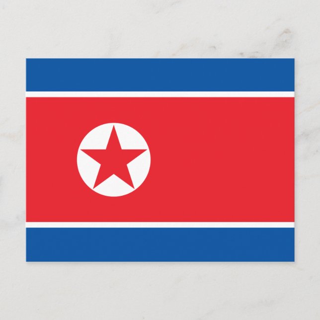 North Korea Flag Postcard (Front)