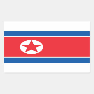 North Korea Flag Rectangular Sticker