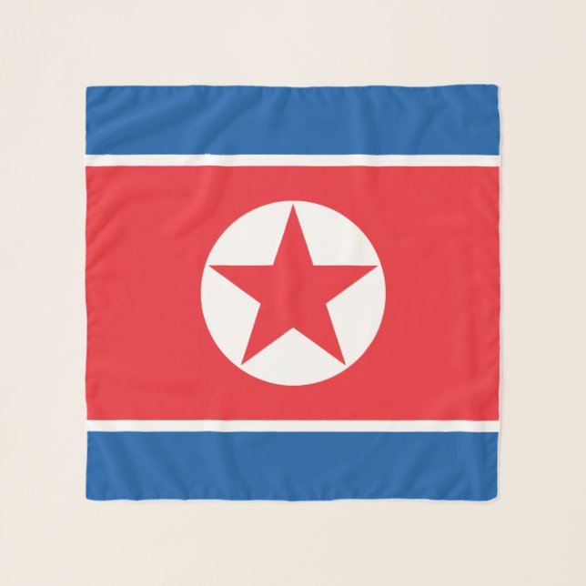 North Korea Flag Scarf (Front)
