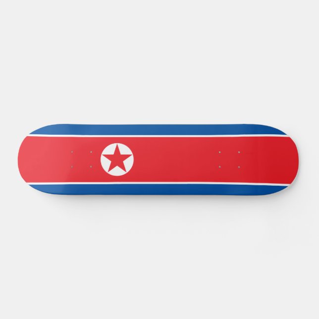 North Korea Flag Skateboard (Horz)