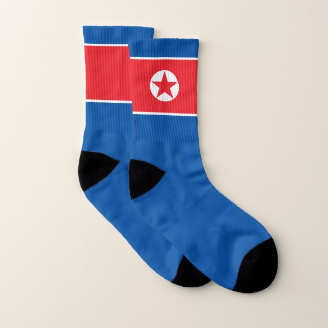 North Korea Flag Socks (Pair)