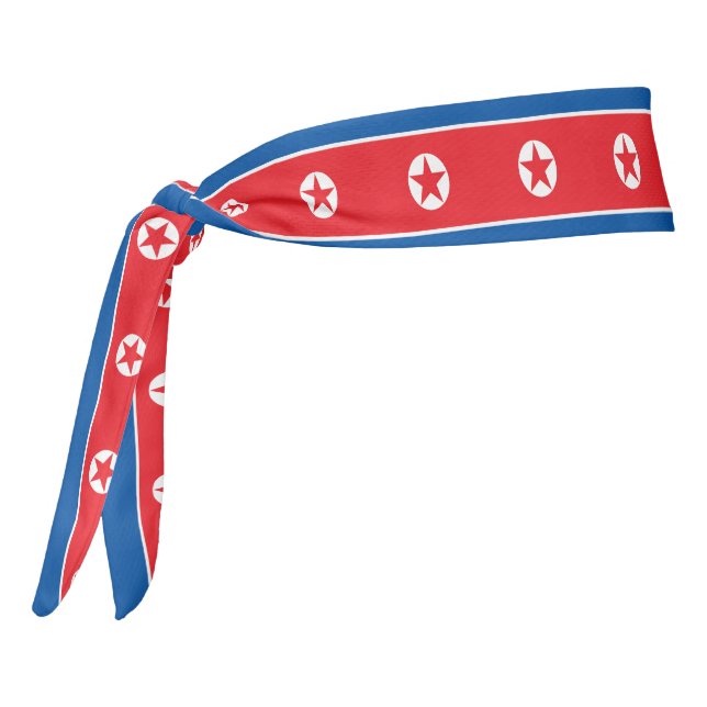 North Korea Flag Tie Headband (Rotate 270)
