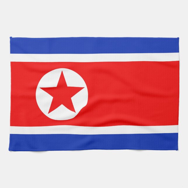 North Korea Flag Towel (Horizontal)
