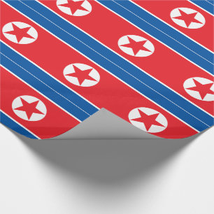 North Korea Flag Wrapping Paper