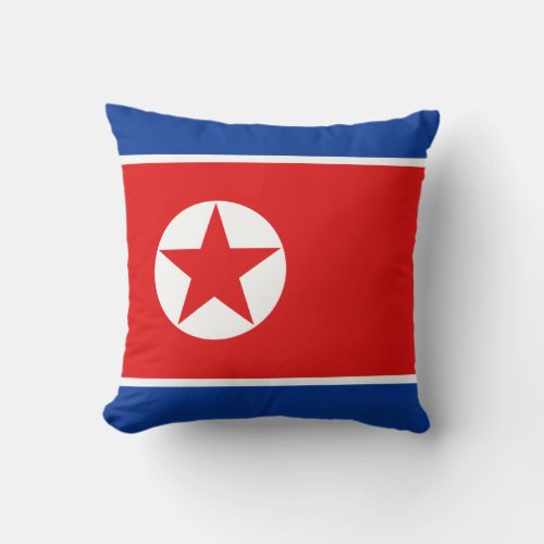 North Korea Flag x Flag Pillow