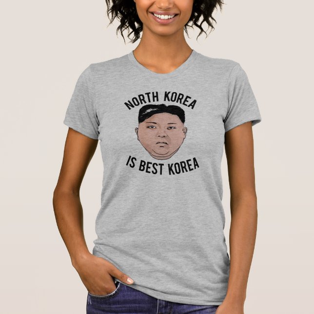 North Korea is Best Korea - Kim Jong Un Cartoon -. T-Shirt (Front)