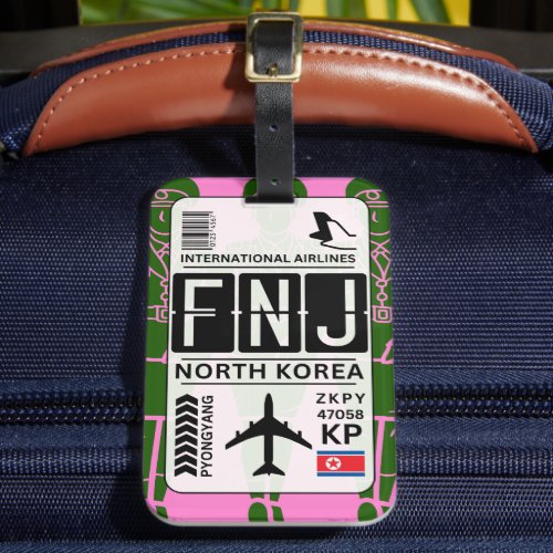 North Korea Luggage Tag