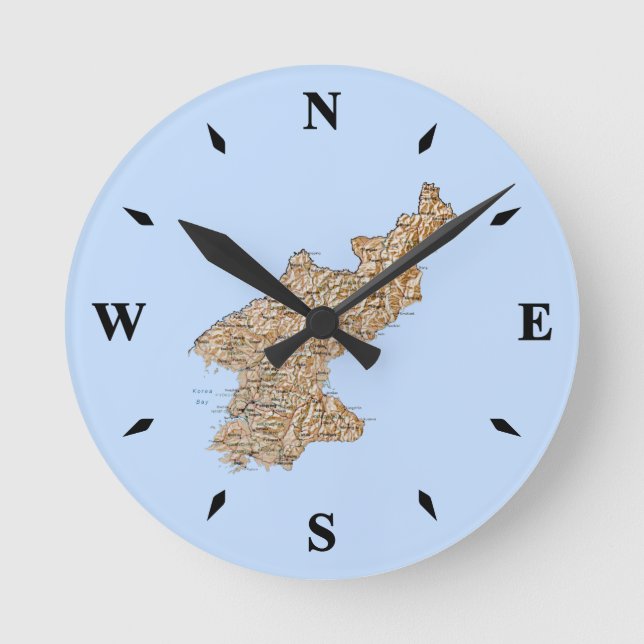North Korea Map Clock (Front)