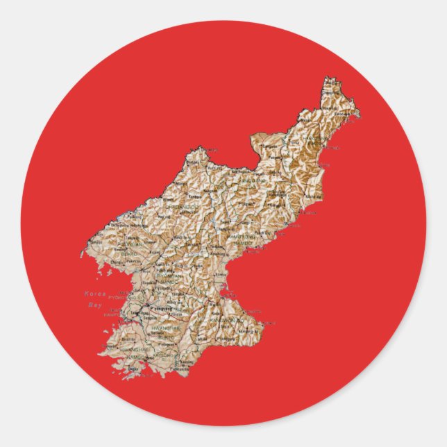 North Korea Map Sticker (Front)