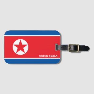 North Korea National Flag Patriotic Luggage Tag
