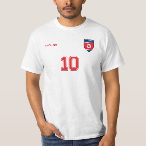 North Korea National Football Team Soccer Retro T_Shirt