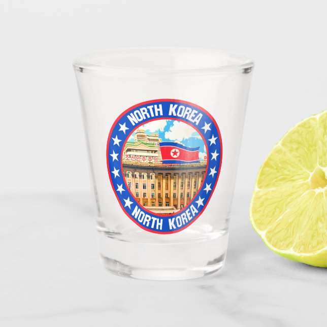 North Korea                                        Shot Glass (Front)