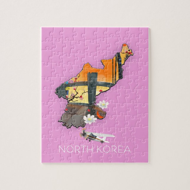 North Korea travel map Jigsaw Puzzle (Vertical)