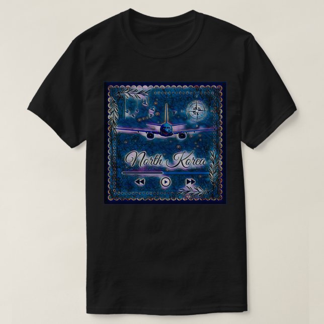 North Korea World Travel Souvenir Travel Destinati T-Shirt (Design Front)