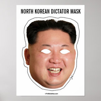 North Korean Dictator Mask Poster
