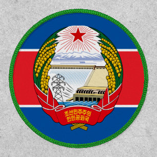 North Korean Flag & Emblem, Flag of North Korea Patch