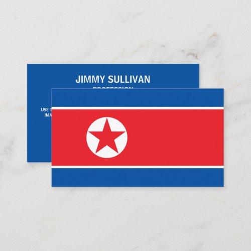 North Korean Flag Flag of North Korea Business Card