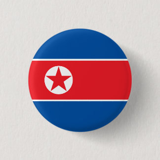 North Korean Flag, Flag of North Korea Button