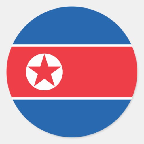 North Korean Flag Flag of North Korea Classic Round Sticker