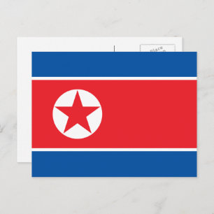 North Korean Flag, Flag of North Korea Postcard