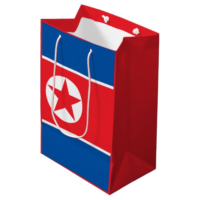 North Korean flag Medium Gift Bag (Front Angled)