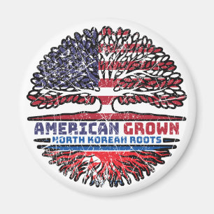 North Korean Korea US American USA United States Magnet