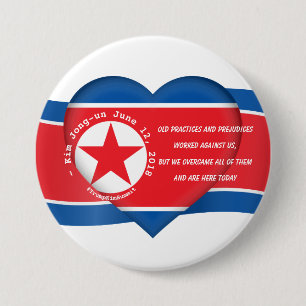 North Korean Leader Kim Jong un Quote Summit 2018 Button