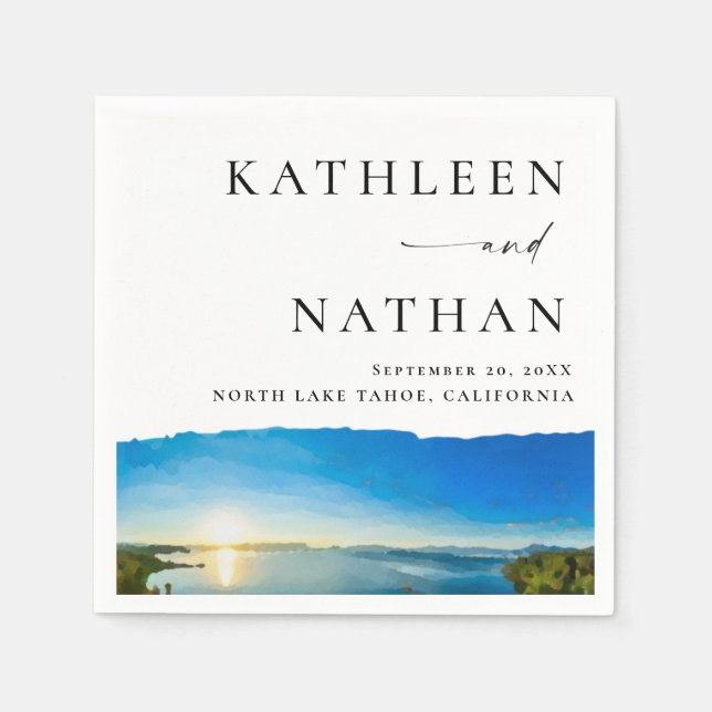North Lake Tahoe Destination  Napkins (Front)
