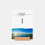 North Lake Tahoe Wedding Destination Table Card w  Holder