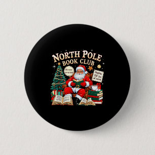 North Le Book Club Cozy Christmas Reading Gift Button
