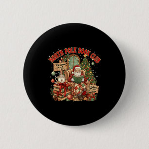 North Le Book Club Cozy Christmas Reading Gift Button